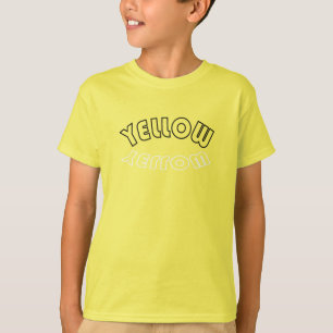 Camiseta Estante de animação da equipe amarela, dia desport
