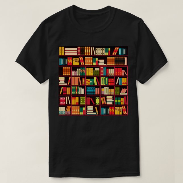 Camiseta estantes de livros sem problemas SKY de padrão GM (Frente do Design)