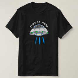Camiseta Estão aqui, OVNI Invasão de Alienígenas