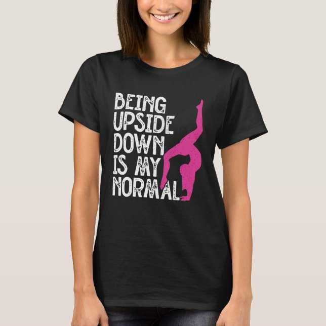 Camiseta Estar de Cabeça para Baixo é Normal Tumbling Cartw (Frente)