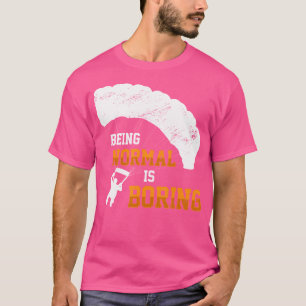 Camiseta Estar Normal é Paraquedas Parapente Bordado Skydiv