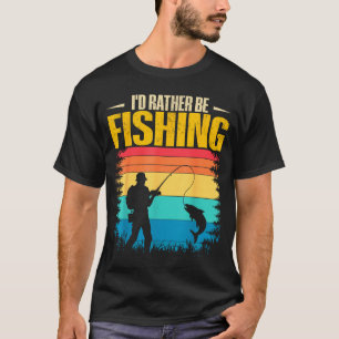 Camiseta Estar pescando gráfico engraçado de pesca para hom