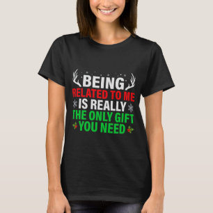 Camiseta Estar Relacionado A Mim Engraçada Família Tee Cou
