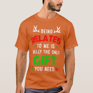 Camiseta Estar Relacionado A Mim Família De Natal Engraçada