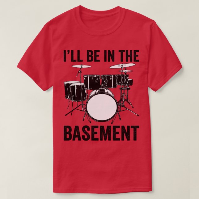 Camiseta Estará No Drummer De Drumagem Do Conjunto Do Tambo (Frente do Design)