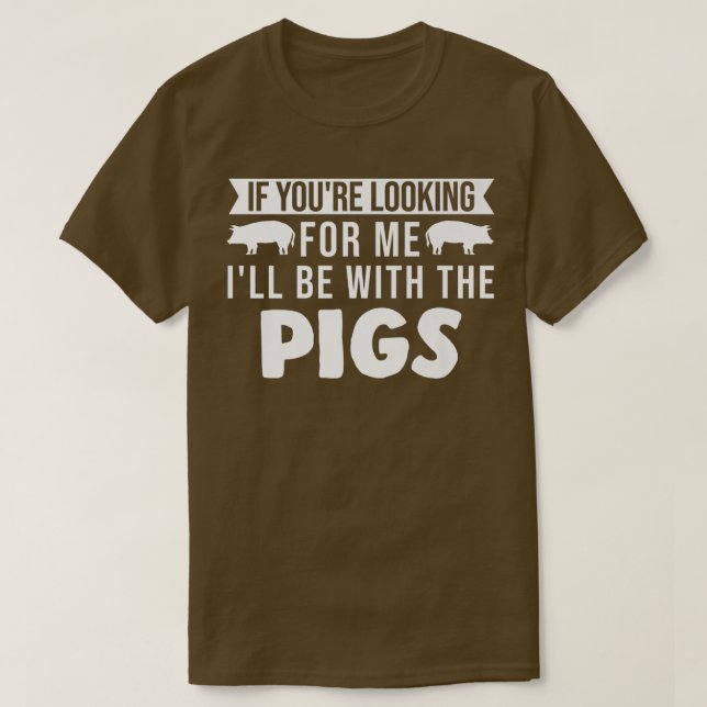 Camiseta Estarei com os porcos Pigs Premium (Frente do Design)