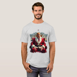 Camiseta Estarei em Casa no Natal - Divertido Trump Papai N