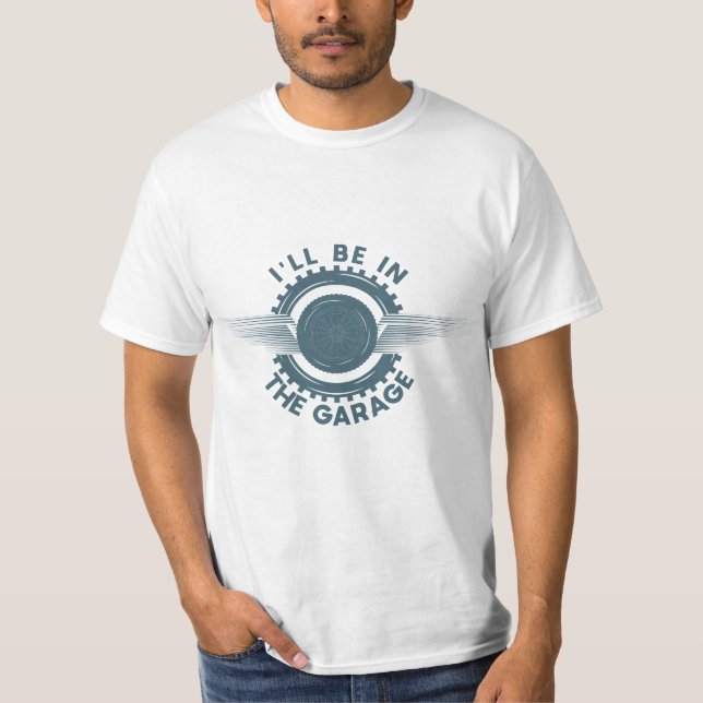 Camiseta Estarei Engraçado No Pai Mecânico Do Carro De Gara (Frente)