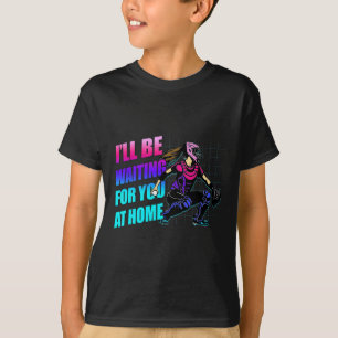 Camiseta Estarei Esperando Por Você Em Casa Teen Softll Cat
