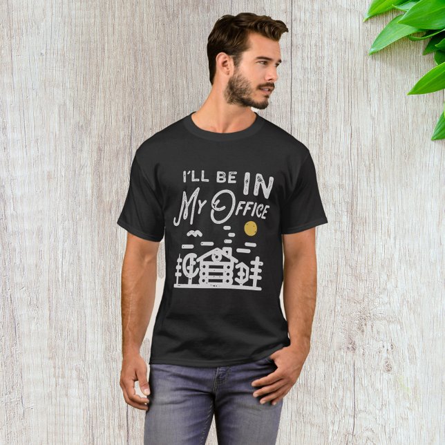 Camiseta Estarei No Meu Escritório (Criador carregado)
