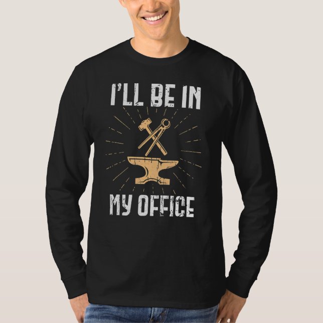 Camiseta Estarei no meu escritório, Blacksmith Farrier Meta (Frente)