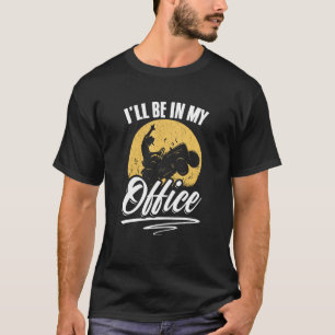Camiseta Estarei no meu escritório cortando grama jardinage