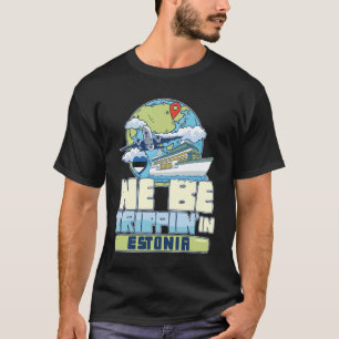 Camiseta Estaremos Tripejando Na Estônia Mães Viagem de Fér
