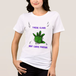 Camiseta Estas Garras Não Escavam Abóboras Halloween Unha