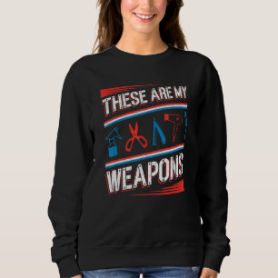 Camiseta Estas São Minhas Armas Barbearia Cabeleireiro Barb