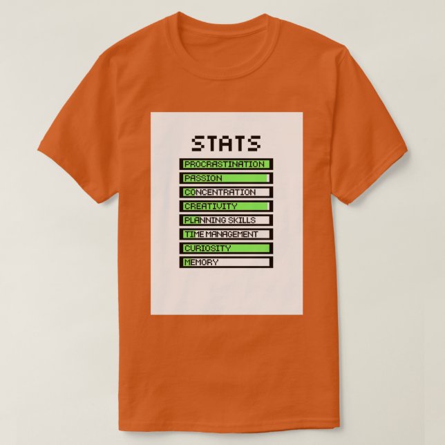 Camiseta Estatísticas ADHD 2 (Frente do Design)