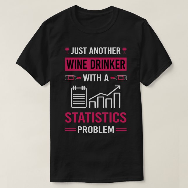 Camiseta Estatísticas da Bebida de Vinho (Frente do Design)