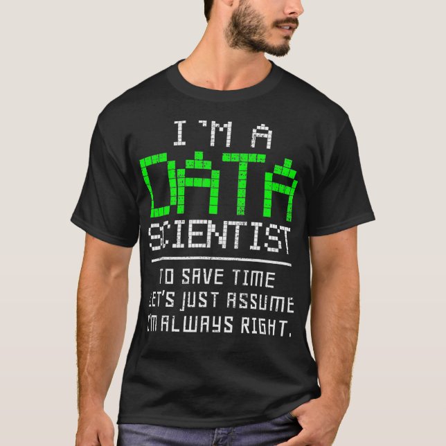 Camiseta Estatísticas de Computação do Cientista da Ciência (Frente)