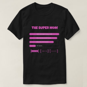 Camiseta Estatísticas de Super Mãe Divertida - Mãe