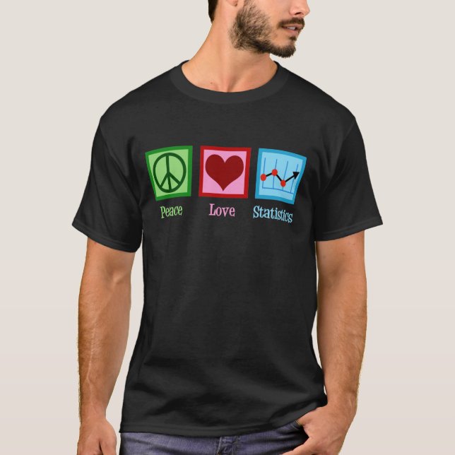 Camiseta Estatísticas do amor da paz (Frente)