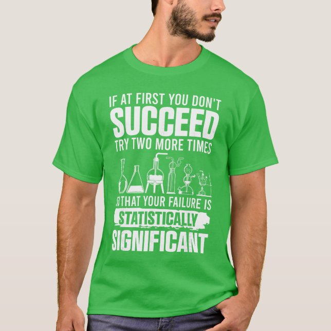Camiseta Estatísticas Engraçadas Piada de Ciência para Home (Frente)