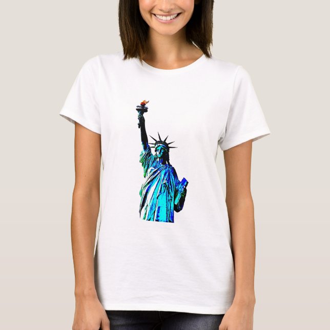 Camiseta Estátua Azul da Liberdade (Frente)