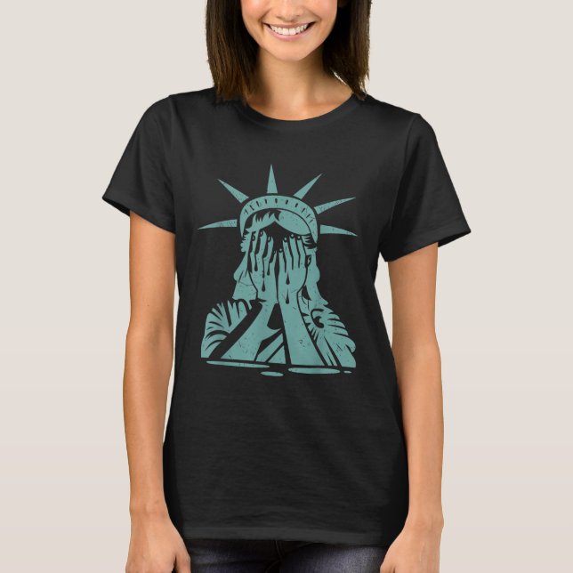 Camiseta Estátua Chorando Do Protesto Pela Liberdade (Frente)