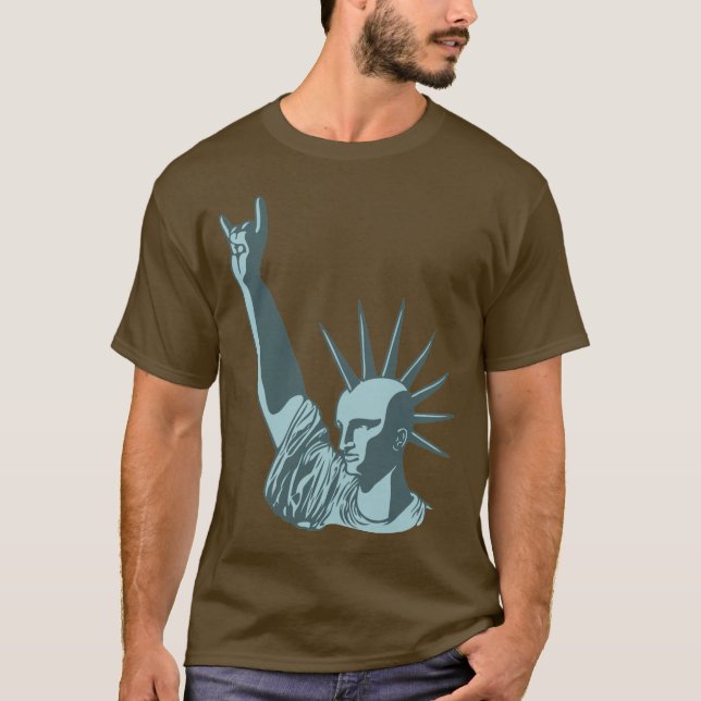 Camiseta Estátua da dosagem liberal (Frente)