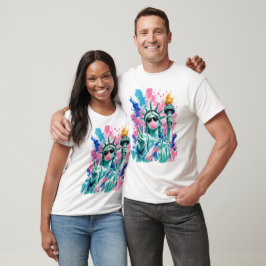 Camiseta Estátua da Liberdade 4 de Julho