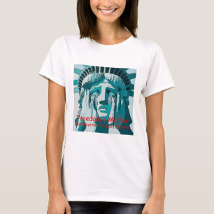 Camiseta Estátua da Liberdade chorando