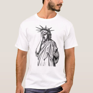 Camiseta Estátua da Liberdade Chorando