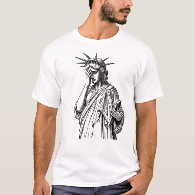 Camiseta Estátua da Liberdade Chorando (Frente)