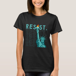 Camiseta Estátua Da Liberdade Contra A Tremor De Vintagem R