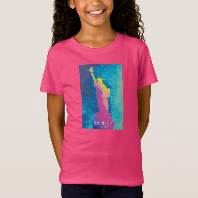 Camiseta Estátua da liberdade da aguarela (Frente)