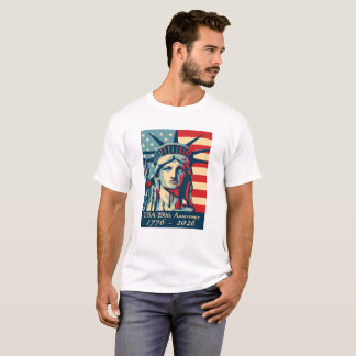 Camiseta Estátua da liberdade do aniversário dos EUA 250th