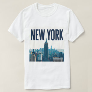 Camiseta Estátua da Liberdade do Horizonte de Nova York Via
