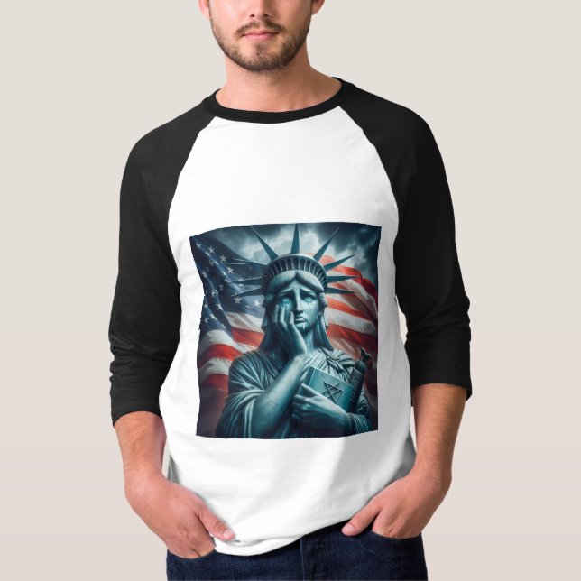 Camiseta Estátua da Liberdade e Estrela de David (Frente)