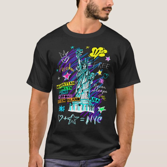 Camiseta Estátua Da Liberdade Em Nova Iorque (Frente)