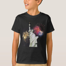 Camiseta Estátua da liberdade - fundo dos
