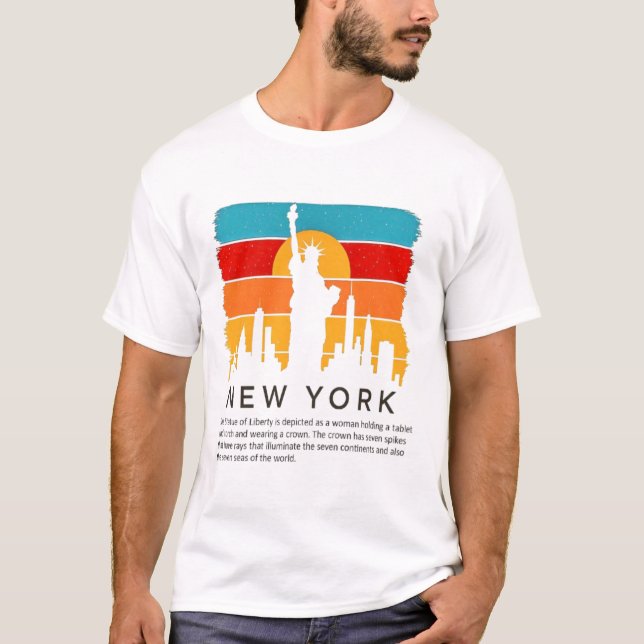 Camiseta Estátua da Liberdade - Ícone da Tee da Liberdade (Frente)