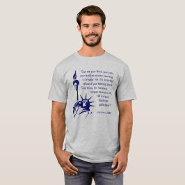 Camiseta Estátua da Liberdade Inscrição