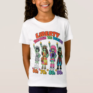 Camiseta Estátua da Liberdade Moda Retro Através de 4 Décad