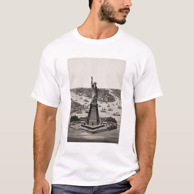 Camiseta Estátua da liberdade no porto de New York (Frente)