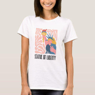 Camiseta Estátua da Liberdade, Nova Iorque, abstrato, viage