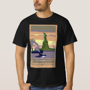 Camiseta Estátua da Liberdade, Nova Iorque, Viagens vintage