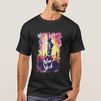 Camiseta Estátua da Liberdade Nova York EUA Lembrança Marco