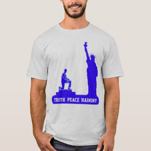 Camiseta Estátua da liberdade, paz da verdade & harmonia