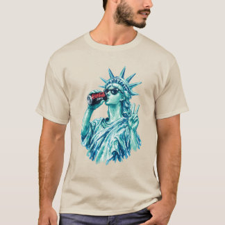 Camiseta Estátua da Liberdade Preppy com refrigerante Zero 