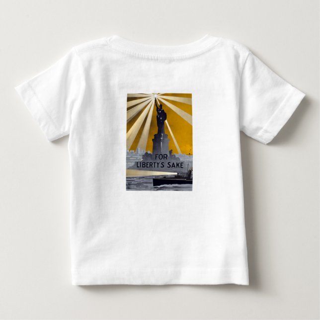 Camiseta Estátua da Liberdade - Tocha e Segunda Guerra Mund (Verso)