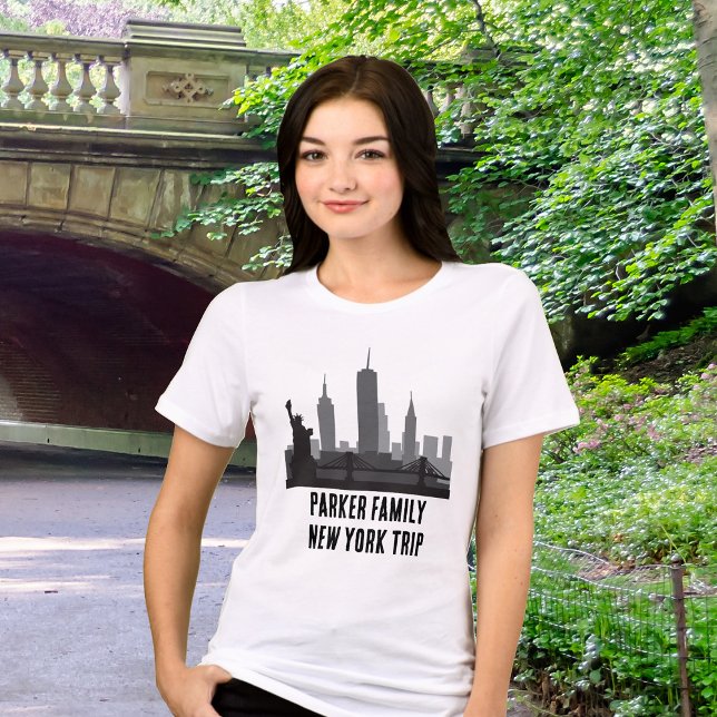 Camiseta Estátua da Liberdade Trip Skyline de Nova York (Criador carregado)